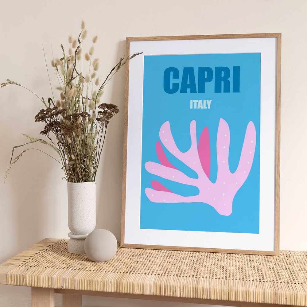 Capri - Art Print by Petra Lizde Travel Poster