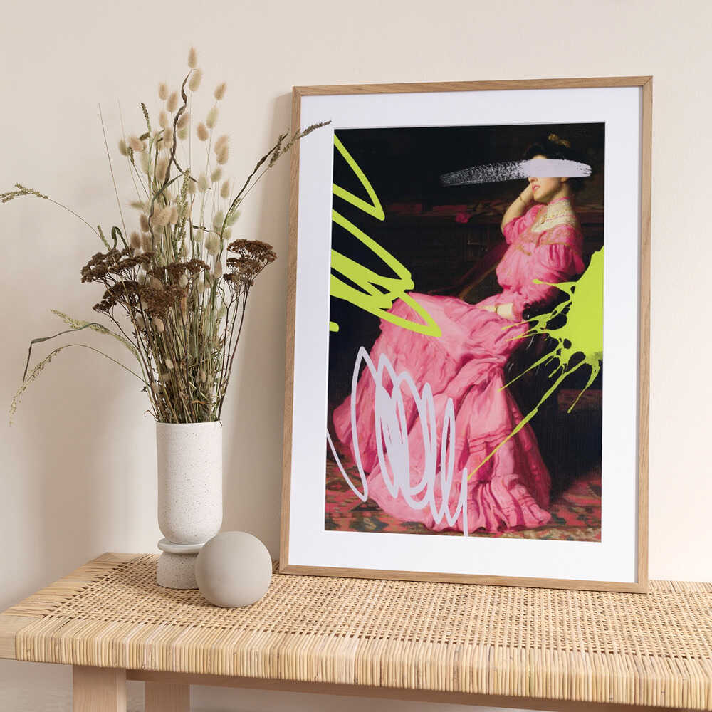 Neonpinkdress Ratio2x3 - Art Print by Talitha McQueen
