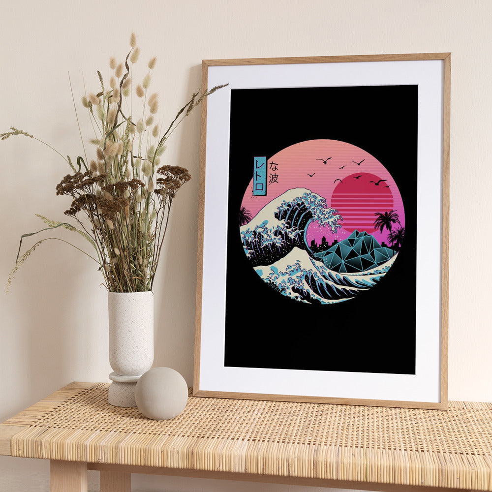 Great Retro Wave - Art Print by Vincent Trinidad