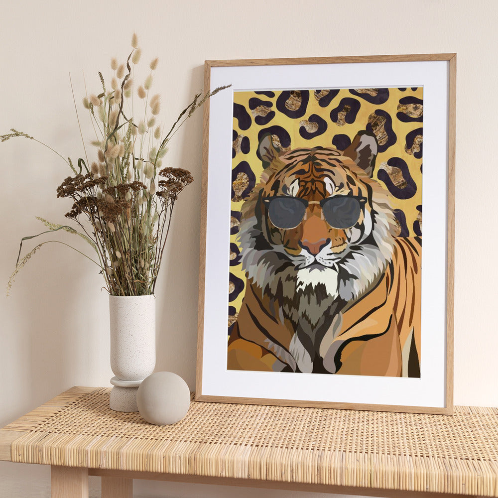 Leopard Print Tiger Yellow - Art Print by Sarah Manovski
