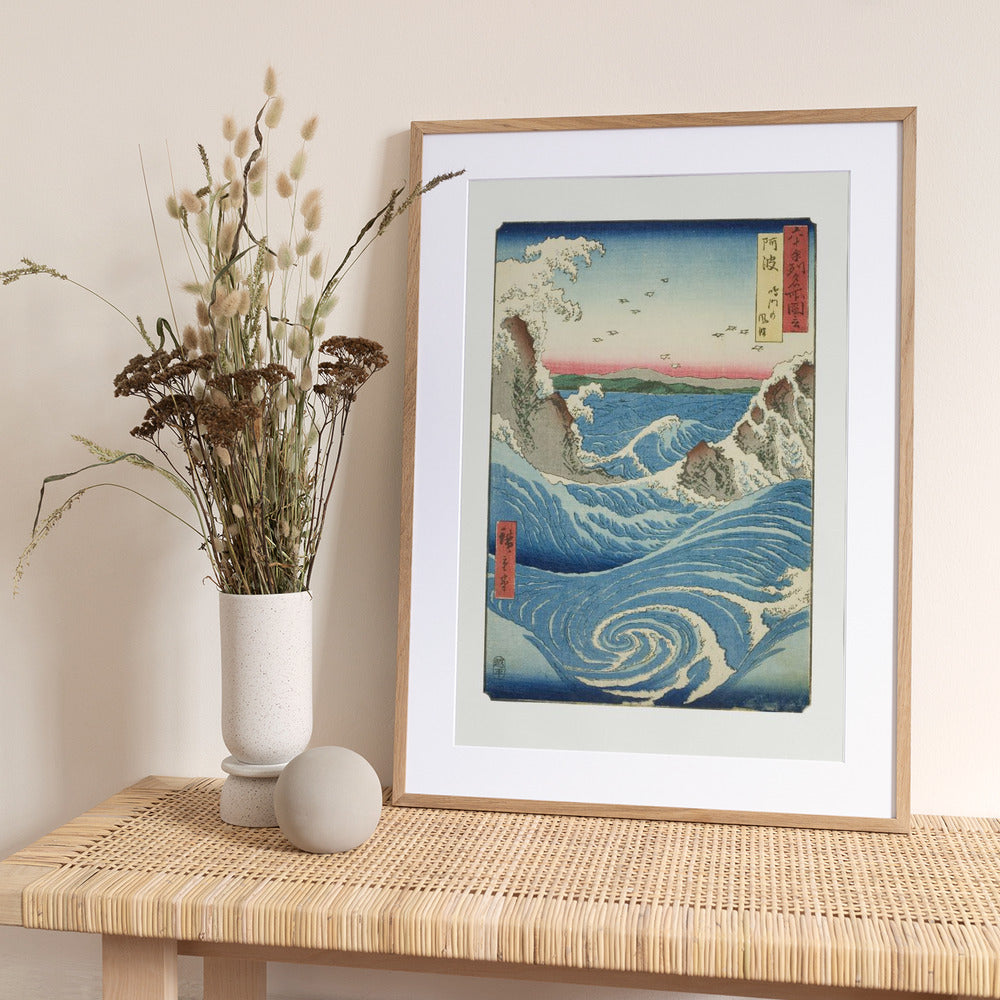 Awa Province Naruto Whirlpools - Art Print by Utagawa Hiroshige