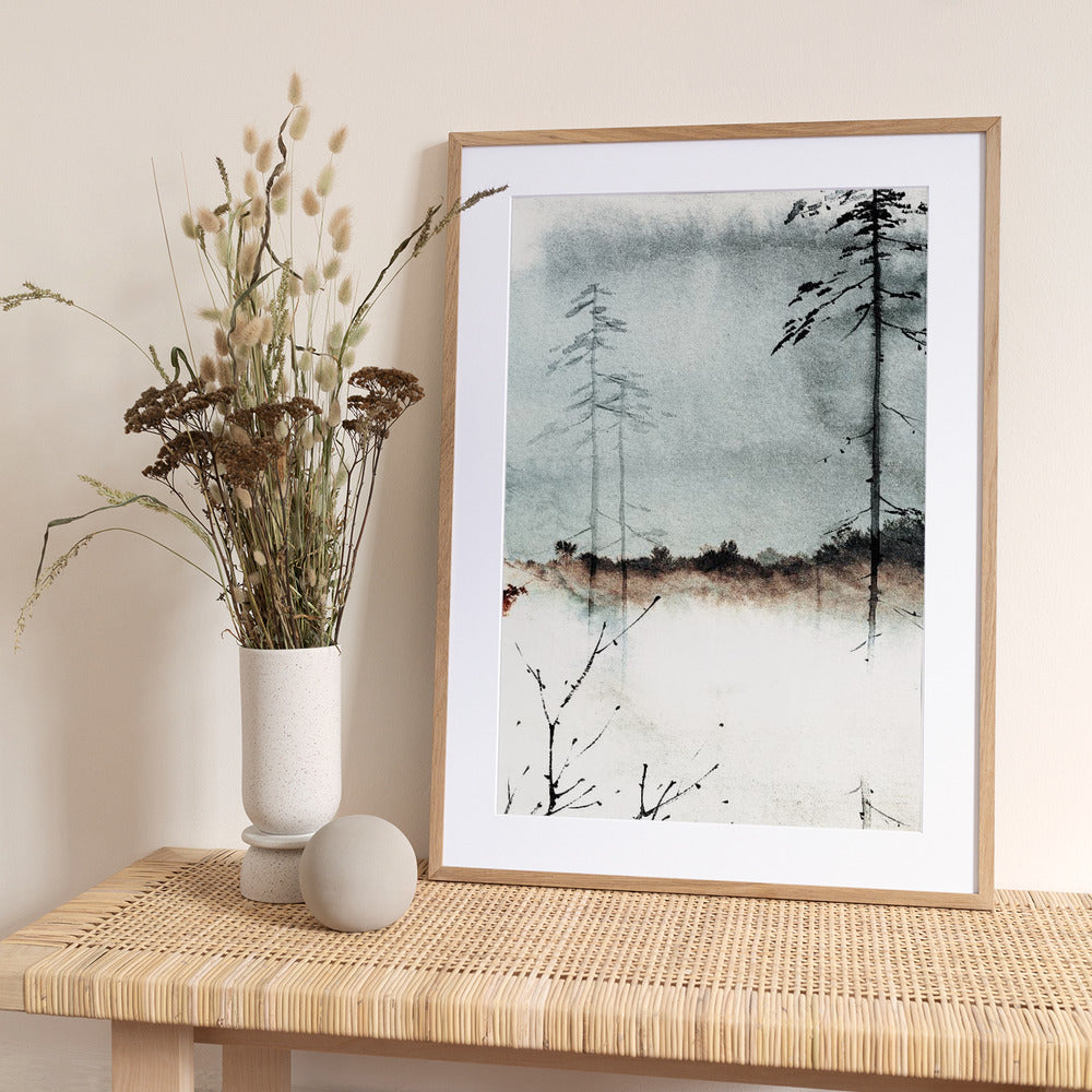 Misty Forest Calm - Art Print by Treechild