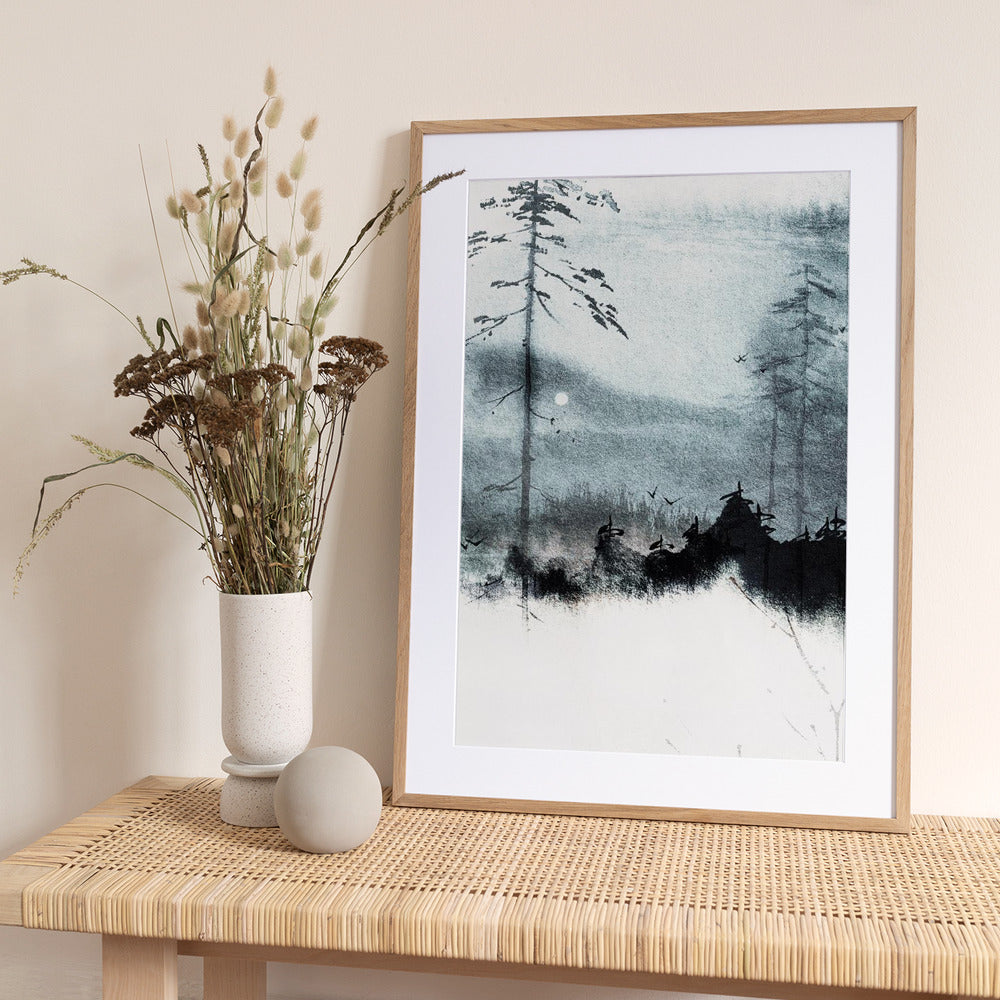 Moonlit Forest - Art Print by Treechild