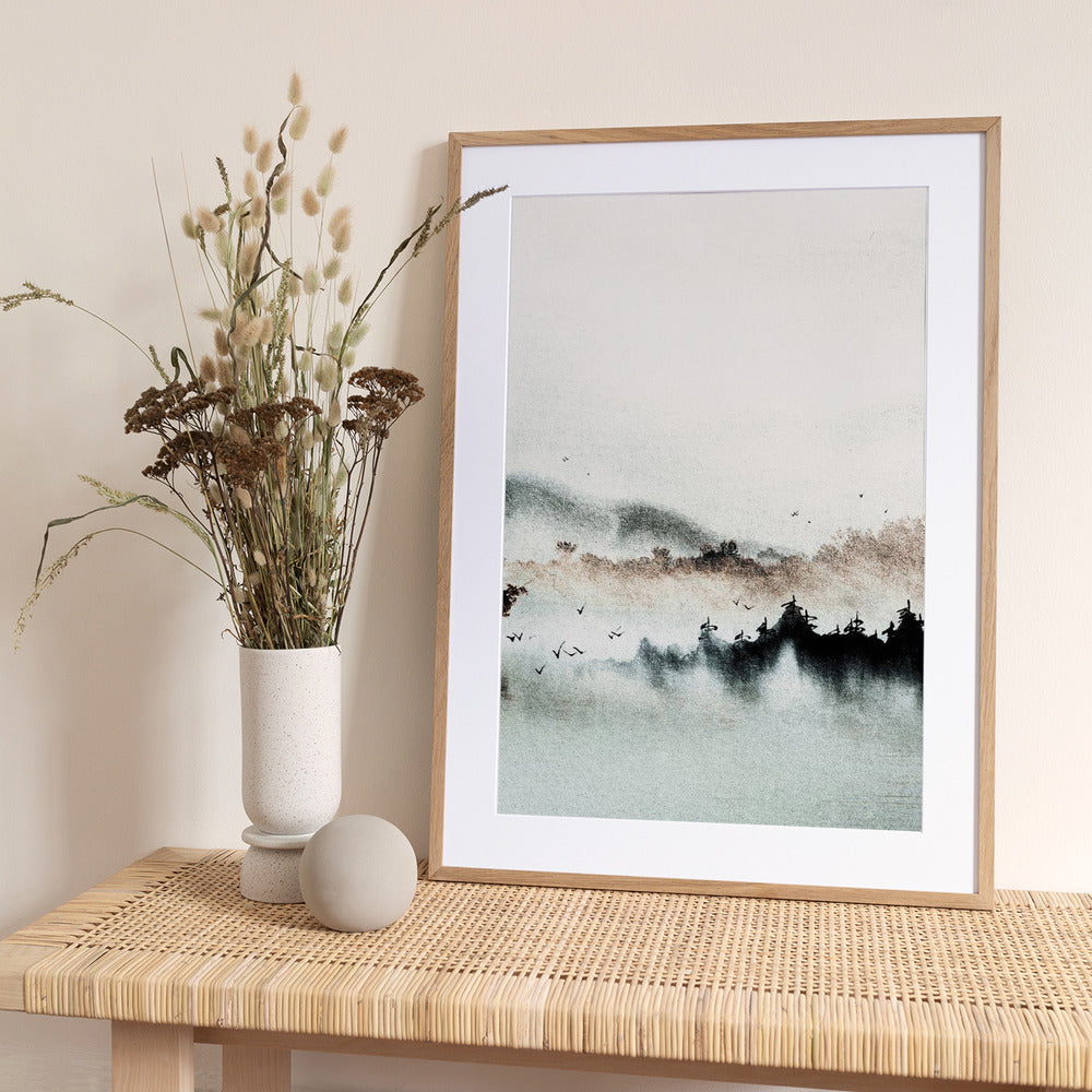 Mystic Mountain Haze - Art Print by Treechild