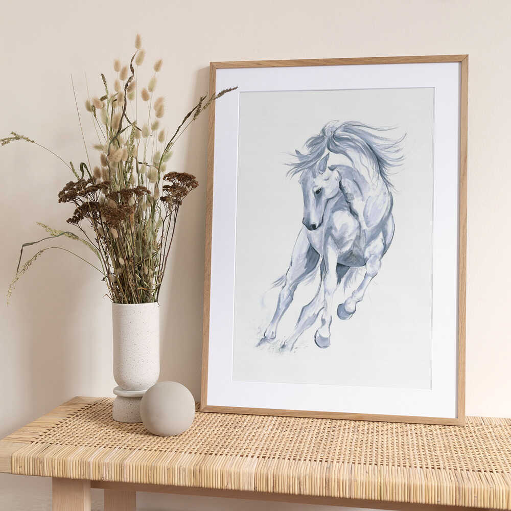 Horse Running Abstract - Art Print by Isabelle Brent