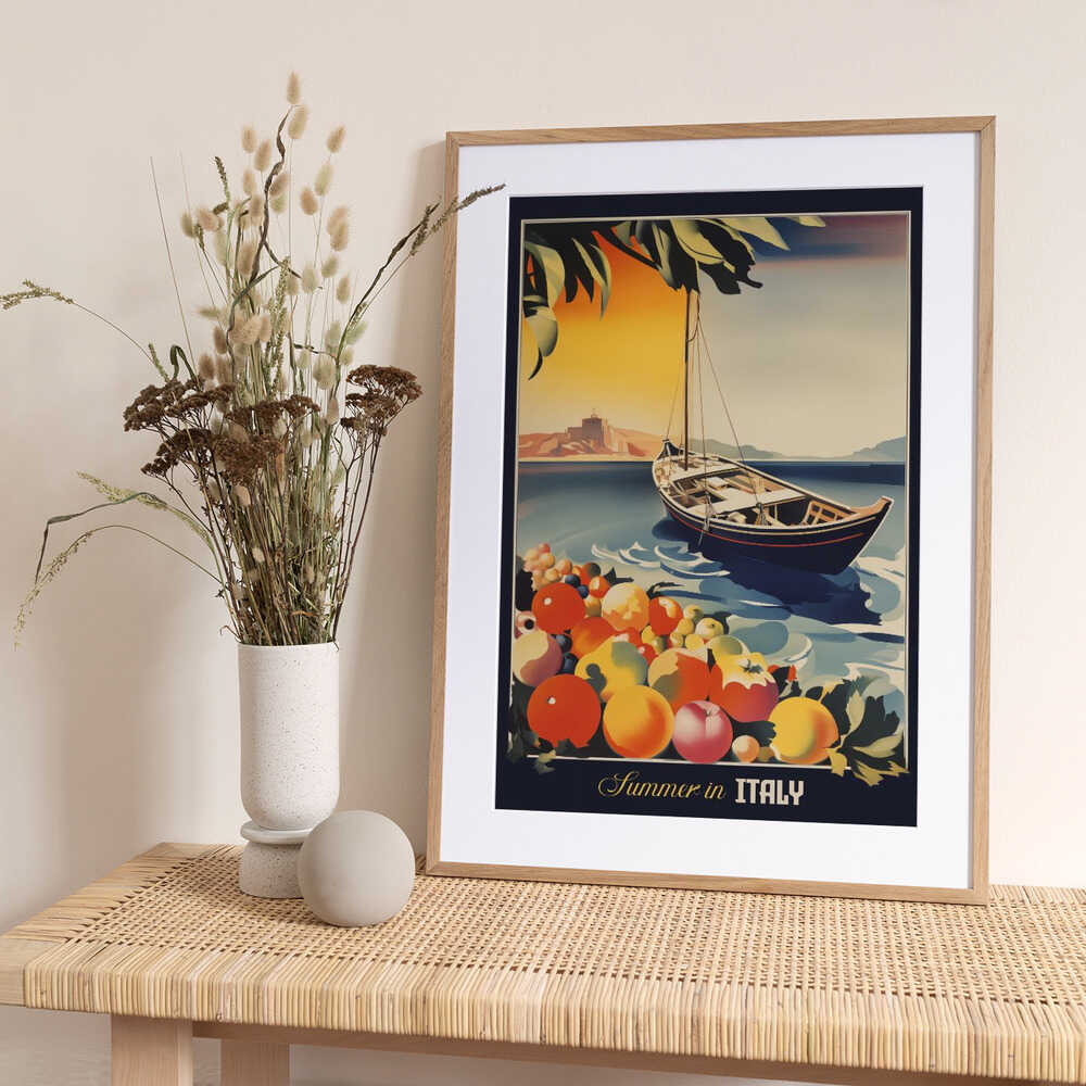 Summer In Italy - Art Print by Andreas Magnusson Travel Poster