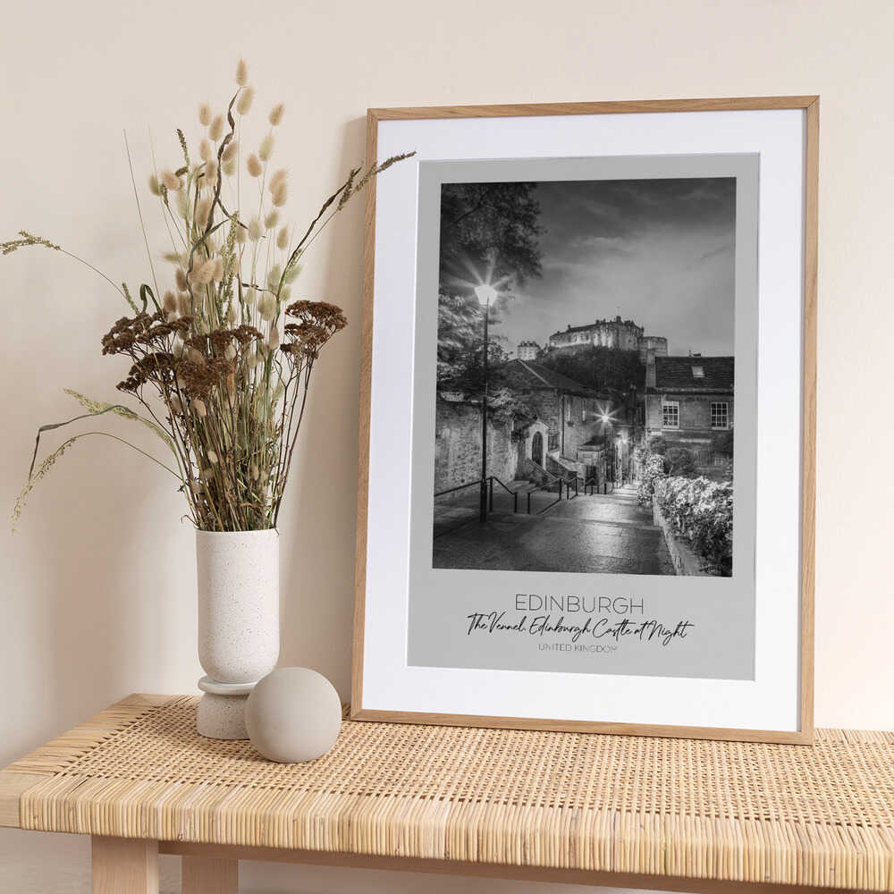 Castle in Moonlight - Art Print by Melanie Viola Travel Poster