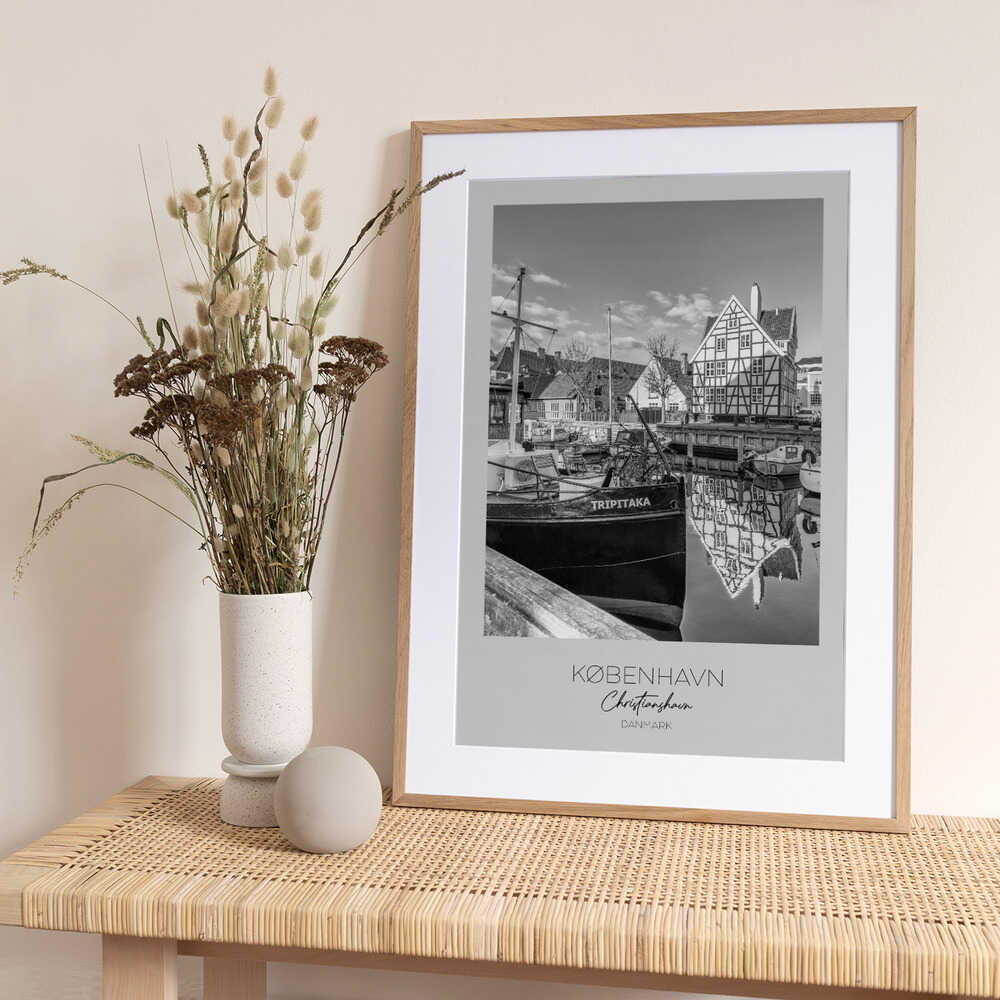 Boats Docked At The Canal - Art Print by Melanie Viola Travel Poster