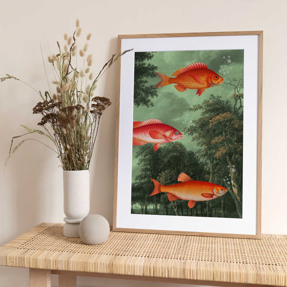 It's the Season of Flying Fish - Art Print by Marja van den Hurk