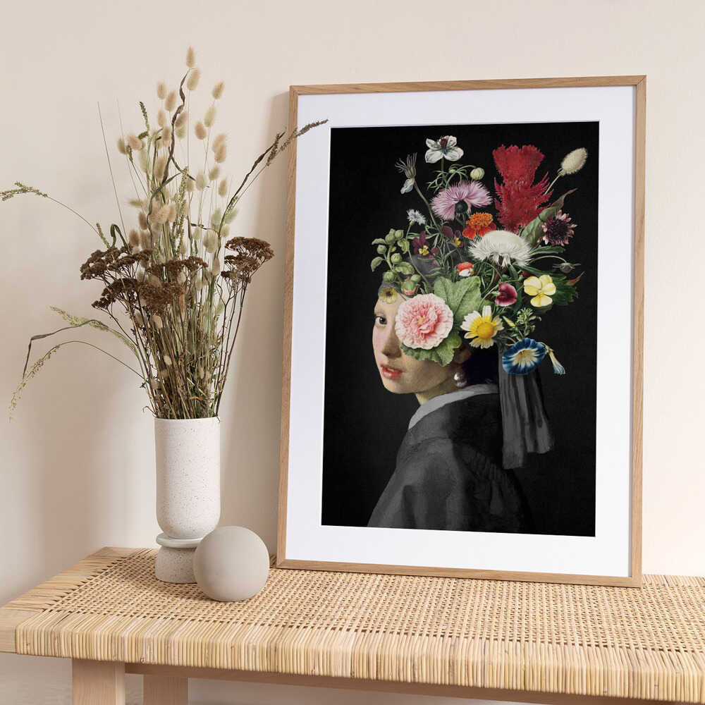 Girl With a Pearl Earring - the 2024 Spring Is Coming Edition - Art Print by Marja van den Hurk