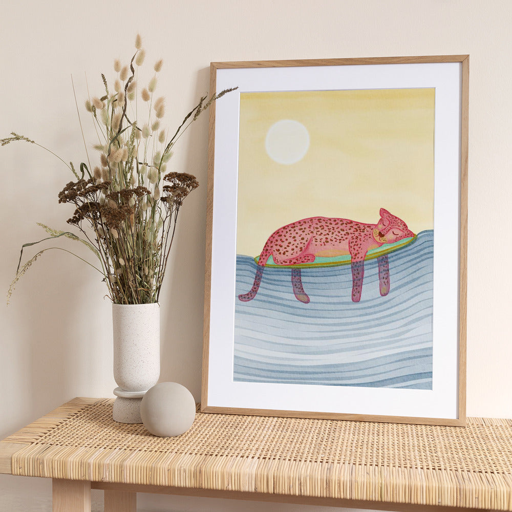 Leopard Surfer - Art Print by Nikita Jariwala