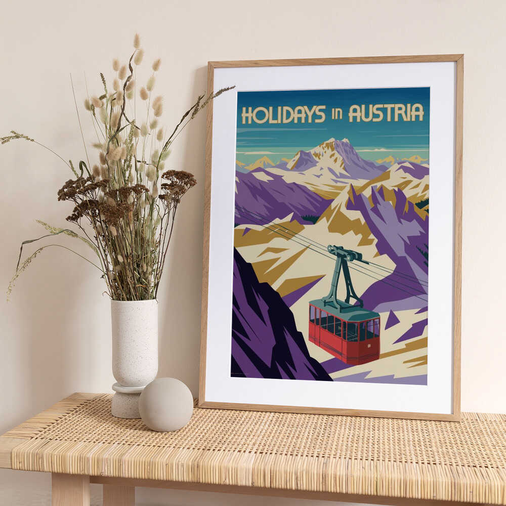 Holidays In Austria - Art Print by Andreas Magnusson Travel Poster