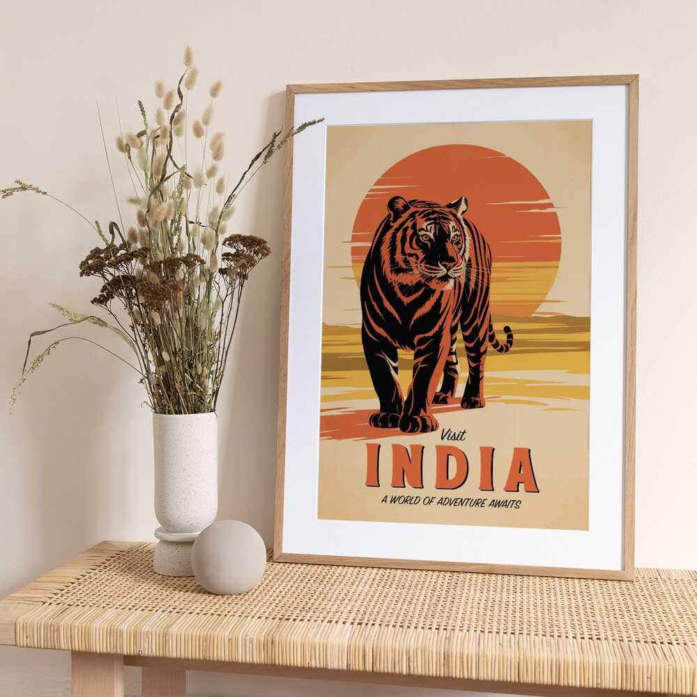Visit India - Art Print by Andreas Magnusson Travel Poster