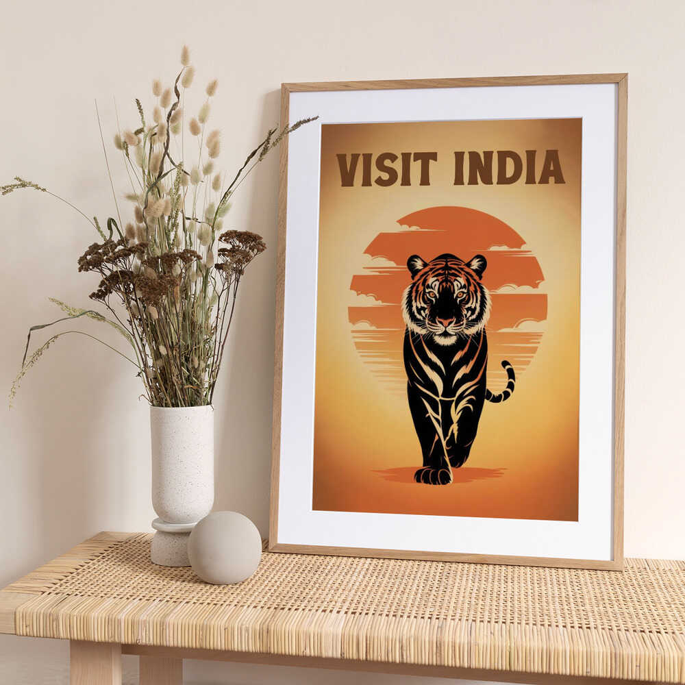 Visit India 2 - Art Print by Andreas Magnusson Travel Poster