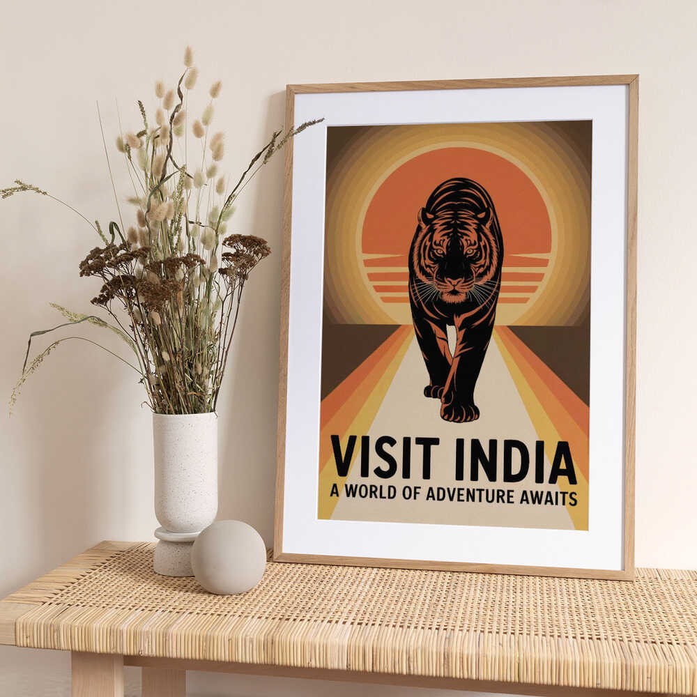 Visit India 3 - Art Print by Andreas Magnusson Travel Poster