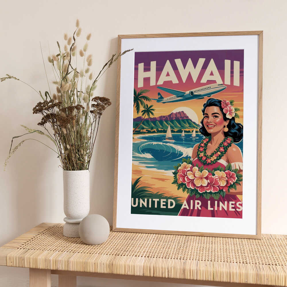 Hawaii - Art Print by Andreas Magnusson Travel Poster