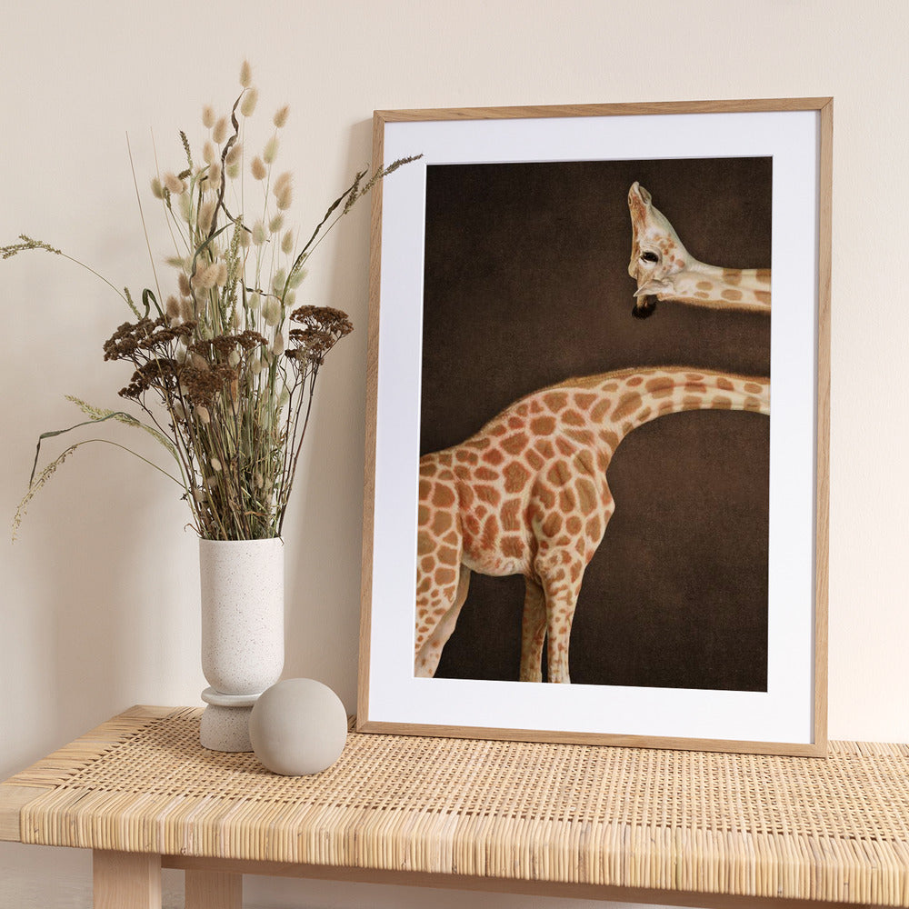 Giraffe Illusion - Art Print by Marja van den Hurk