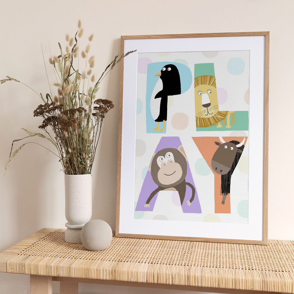 Animal Letters Fun - Art Print by Carla Daly