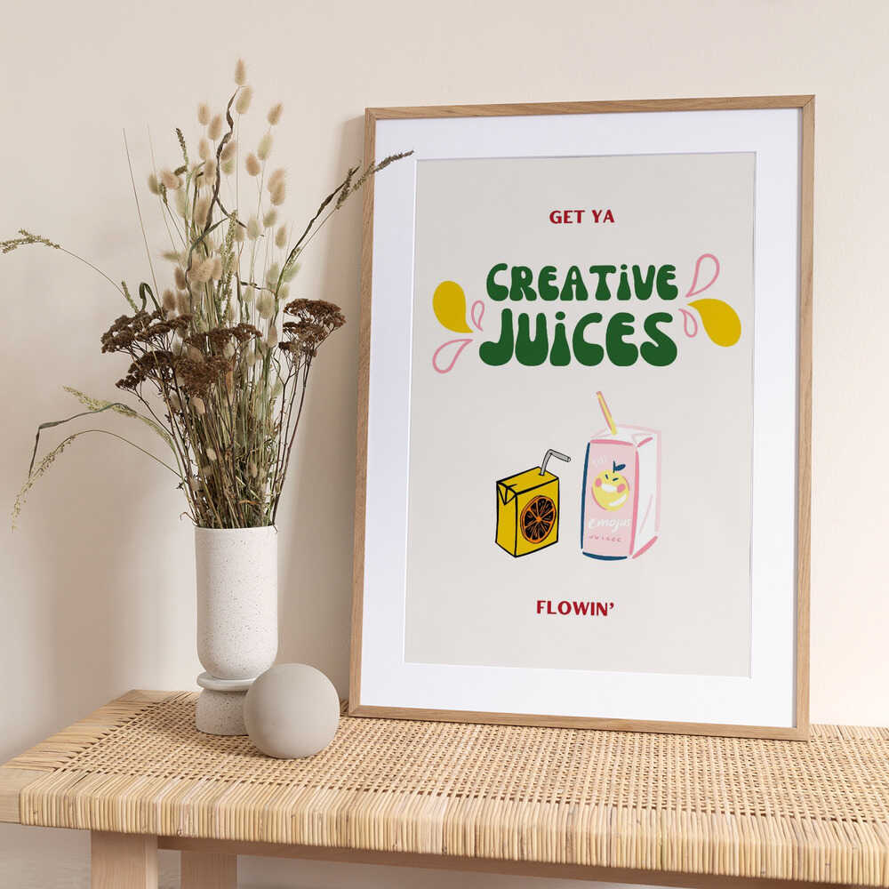 Juice Your Creativity - Art Print by Nazma Khokhar