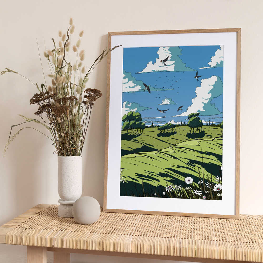Landscape In The Summer - Art Print by Nicholas