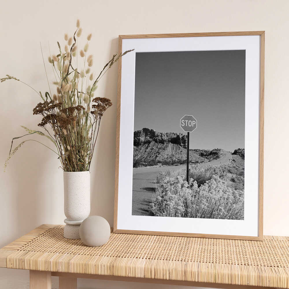 Monochrome New Mexico Road Trip on Film - Art Print by Bethany Young
