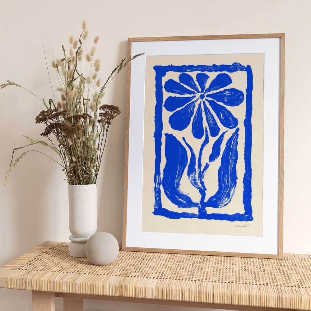 Blue Flower - Art Print by EDEN KALIF