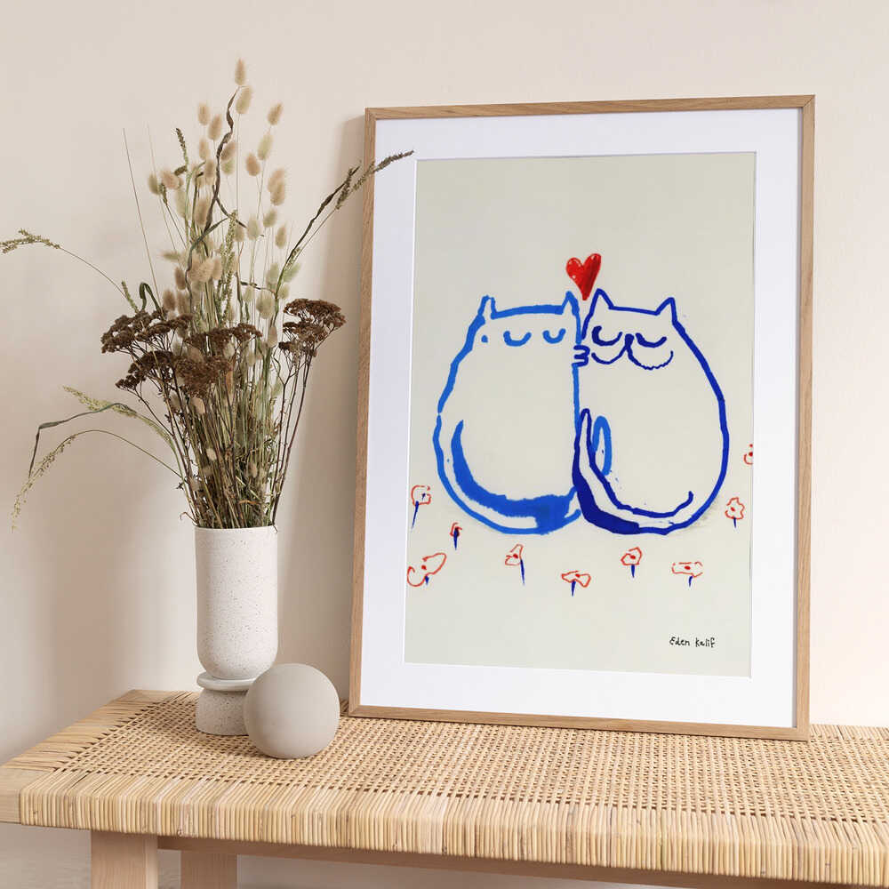 Lovin' Cats - Art Print by EDEN KALIF