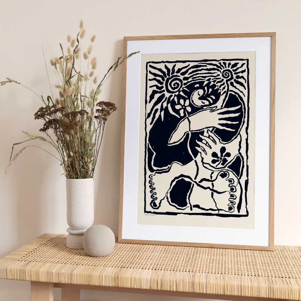 Protection (black) - Art Print by EDEN KALIF