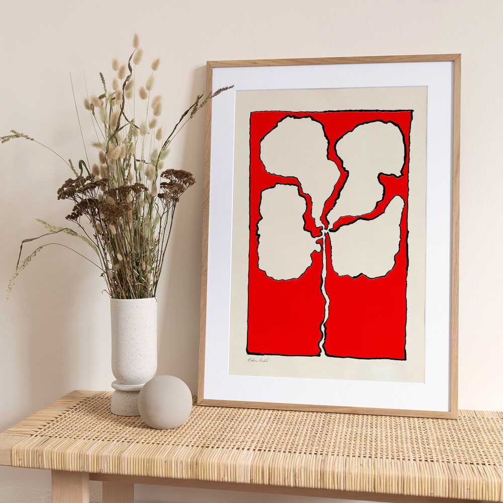 Red Flower - Art Print by EDEN KALIF