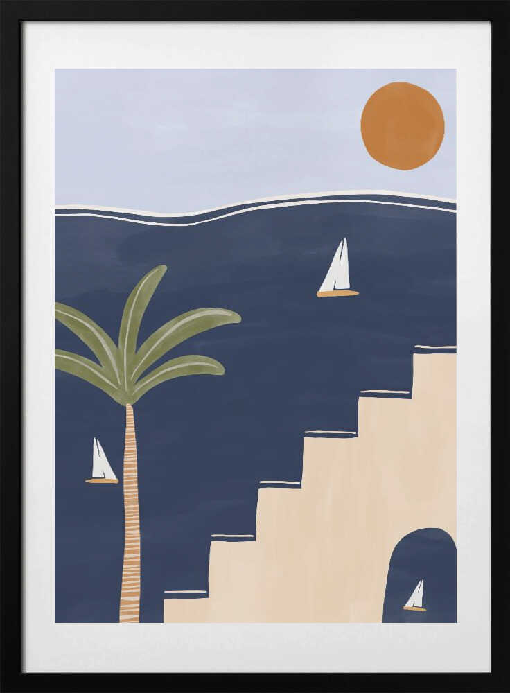 Sailboats - Art Print by Ivy Green Illustrations