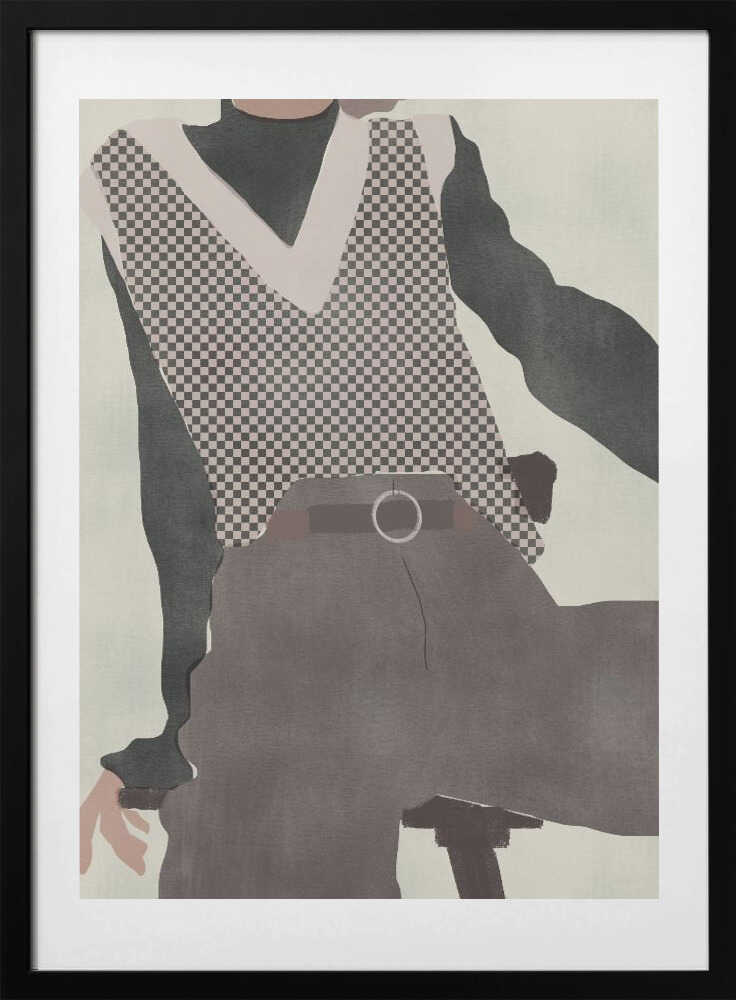 Checkered Elegance - Art Print by Little Dean