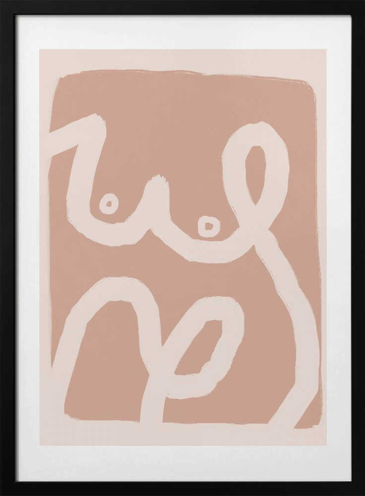 Bold Line Art Nude - Art Print by Little Dean