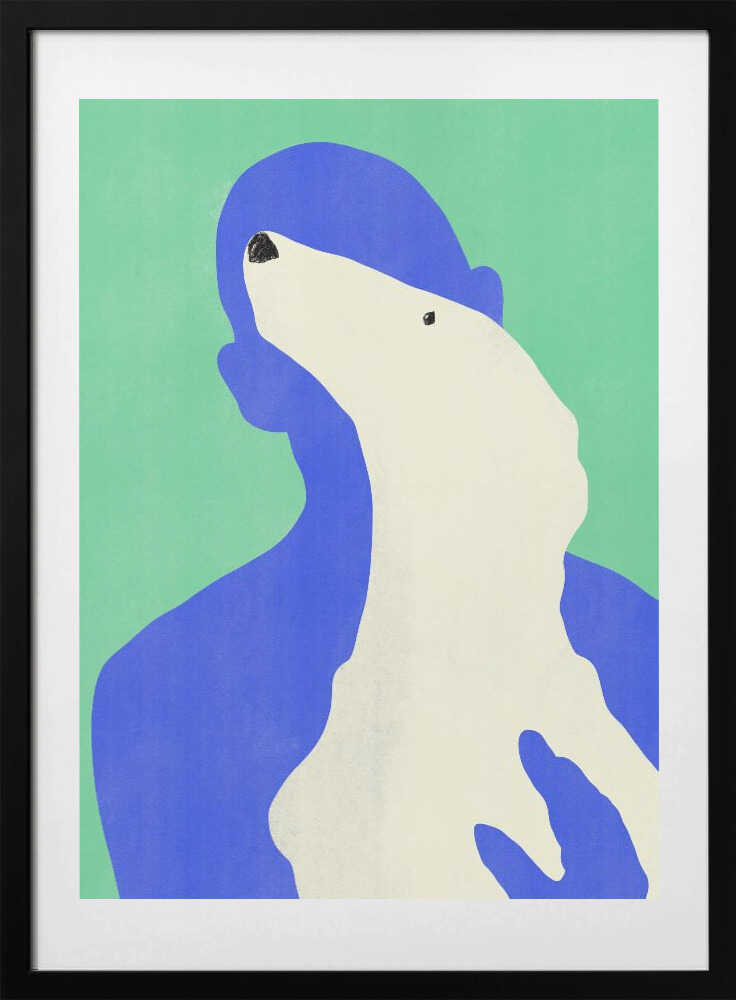 Kiss the Dog - Art Print by Little Dean