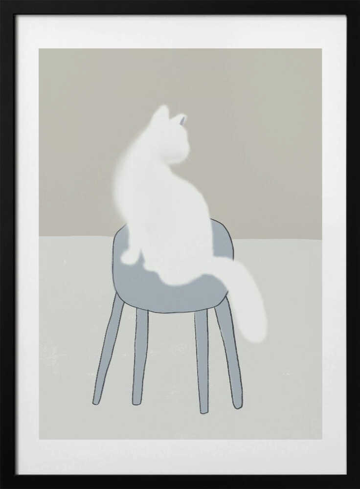 Ghostly Cat's Perch - Art Print by Little Dean