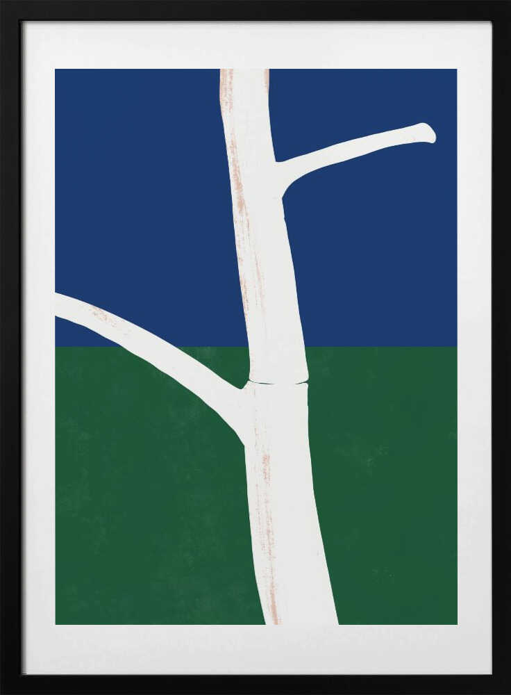 Stark White Tree Trunk With Branches - Art Print by Little Dean