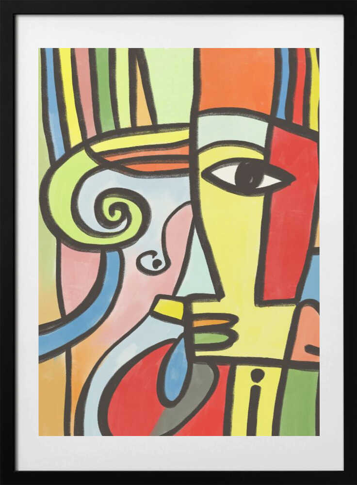 Colorful Geometric Shapes And Bold Lines - Art Print by Little Dean