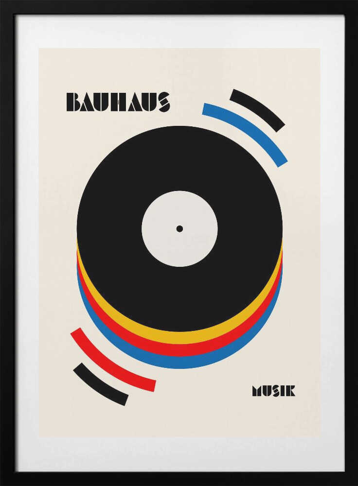 Bauhaus Musik Retro Illustration - Art Print by Retrodrome