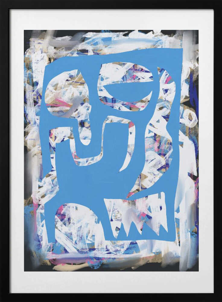 Chaos white large abstract 02 - Art Print by Little Dean