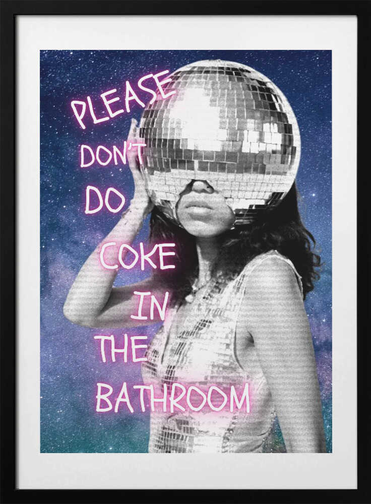 Mirror Head Party Scene - Art Print by Athene Fritsch