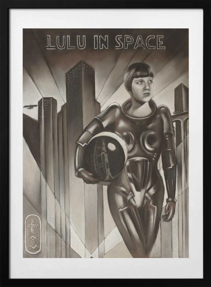 Art Deco City Astronaut - Art Print by Corné Akkers