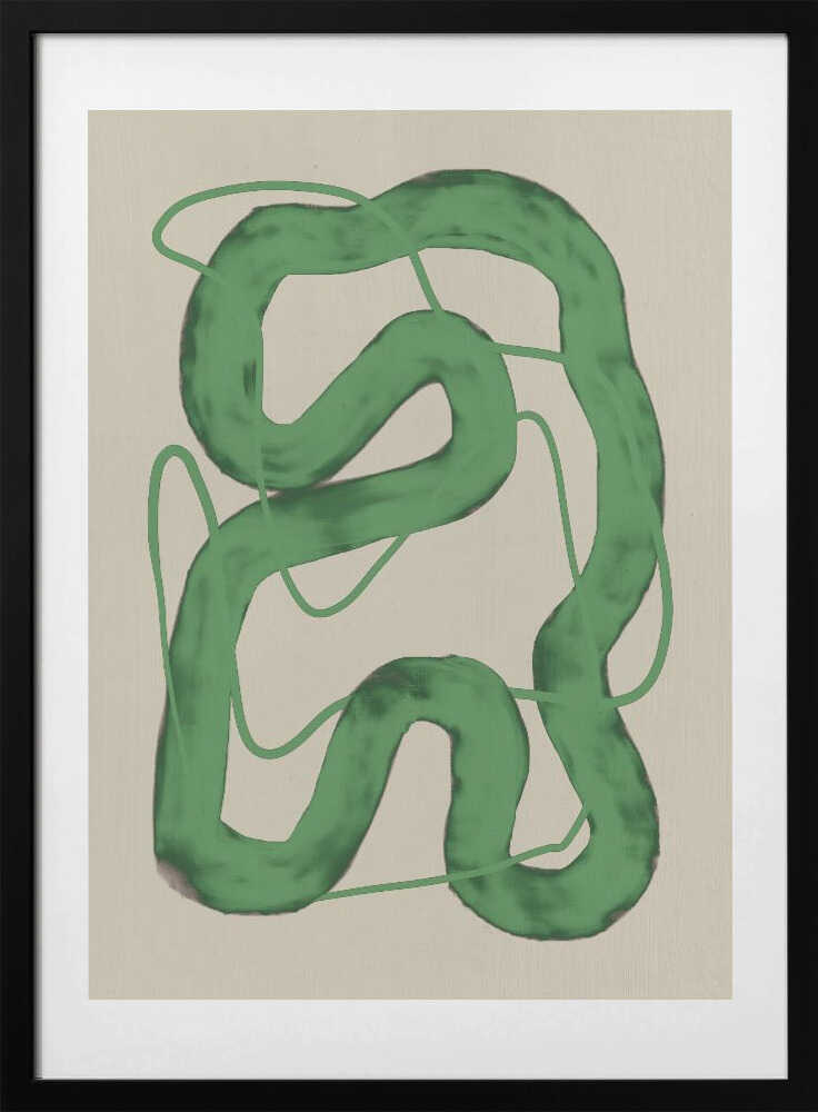 Line art abstract 01 - Art Print by Little Dean