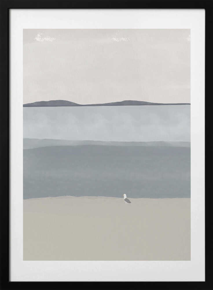 Serene Seascape With Calm Waves - Art Print by Little Dean