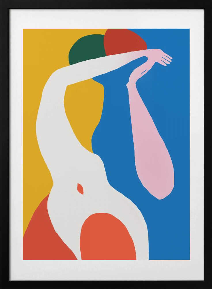 Fluidity Of Human Form Through Bold - Art Print by Little Dean