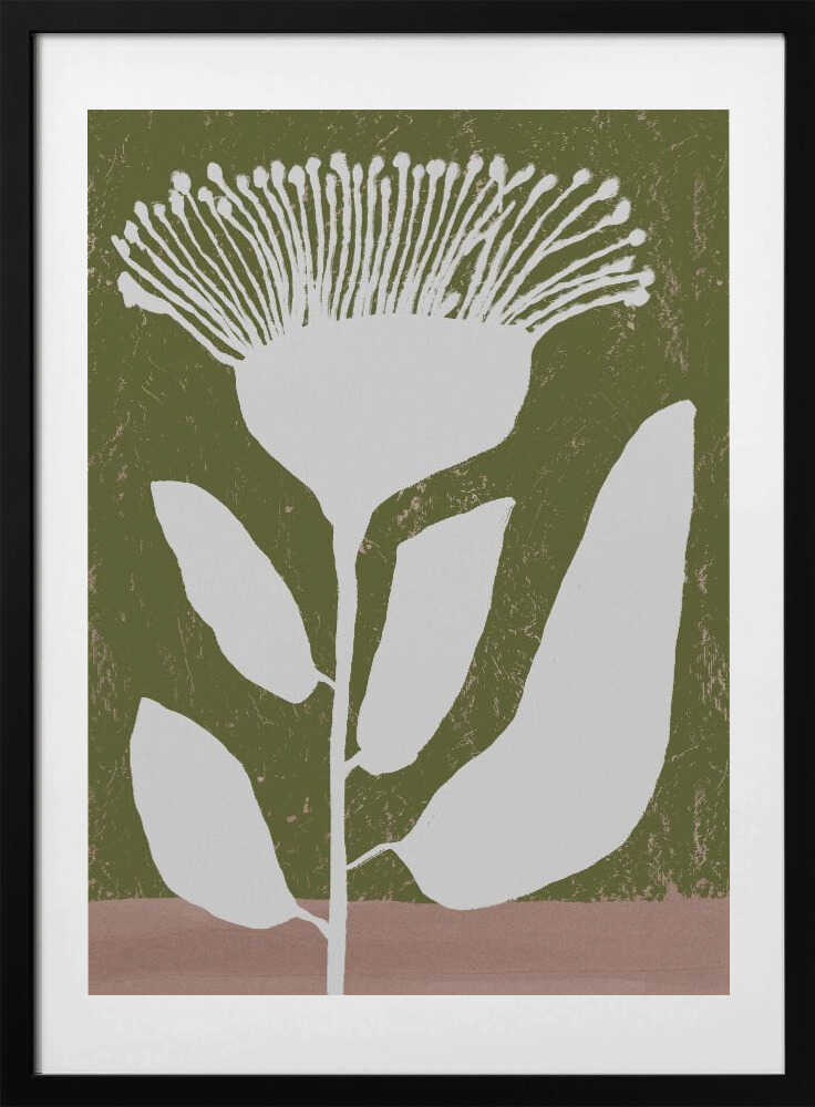 Botanical Design Of A Flower Against - Art Print by Little Dean