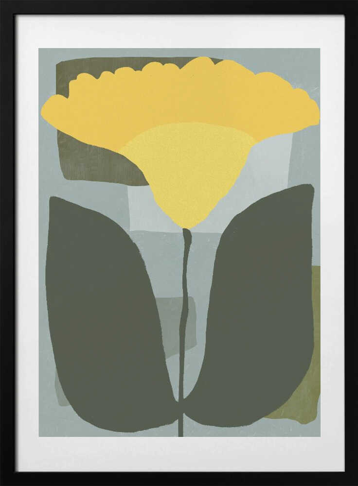 Simplistic Yellow Flower - Art Print by Little Dean