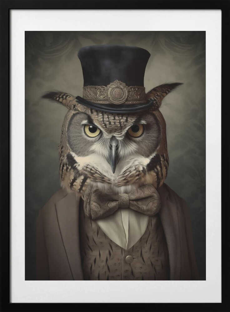 Owl Portrait - Art Print by Andreas Magnusson