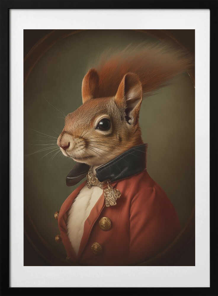 Squirrel Portrait - Art Print by Andreas Magnusson