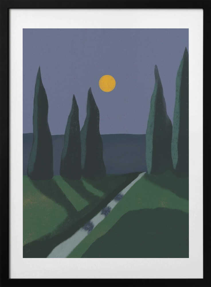 Moonlight shadow - Art Print by Little Dean