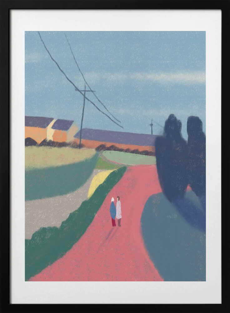 Impressionist Colorful Landscape - Art Print by Little Dean