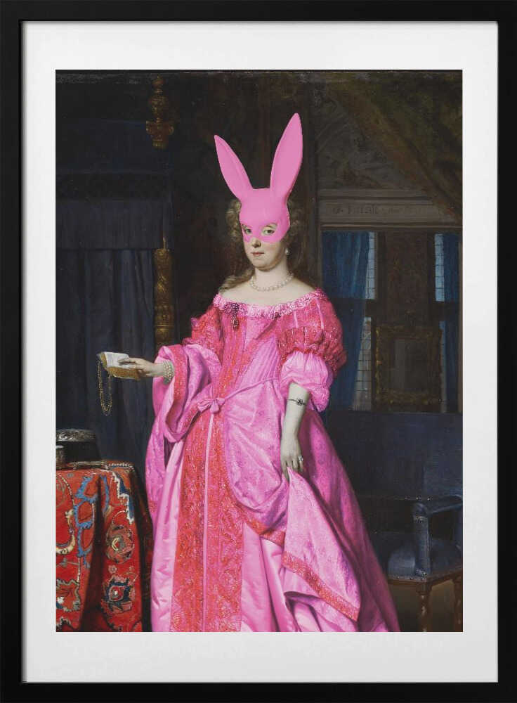 Pink Masquerade Duchess - Art Print by Athene Fritsch